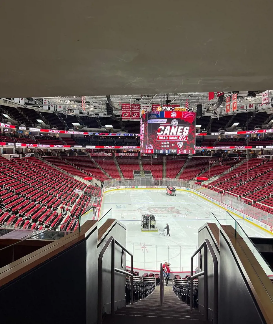 The stadium ready for the Eastern Conference Finals game 2 between Carolina Hurricanes and Florida Panthers