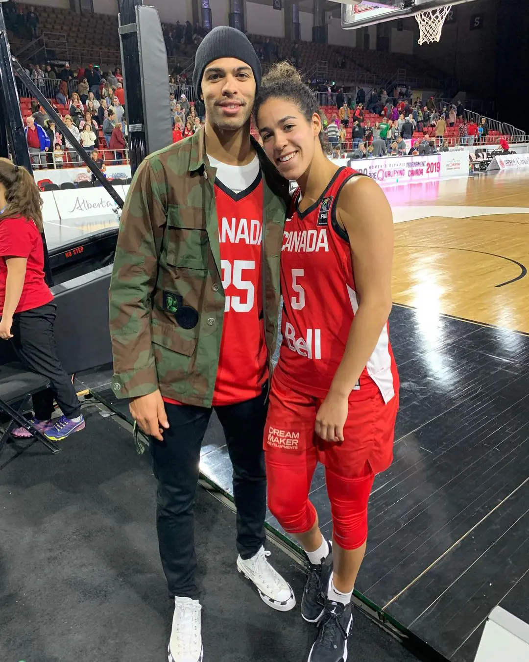 Darnell posted a picture with his sibling Kia Nurse (on his left)